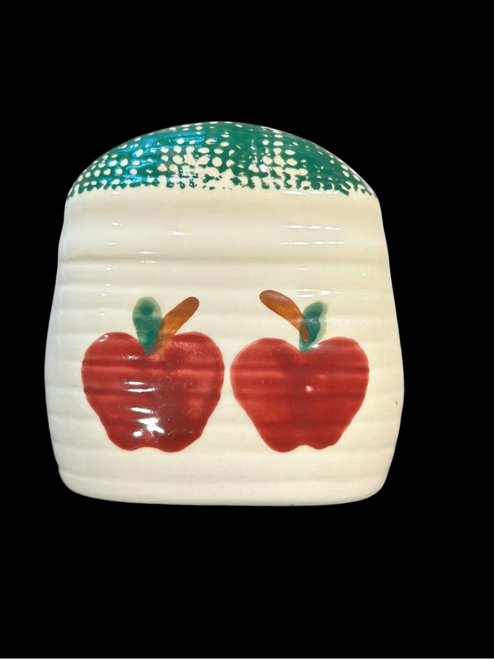 ceramic apple themed napkin holder